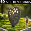 Butterfly Heart-Shaped Floral Acrylic Outdoor Memorial Plaque view 3