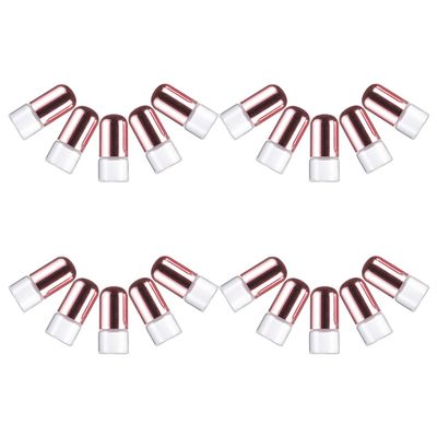 PLAFOPE 20-Pack Glass Roller Bottles with Transparent Caps