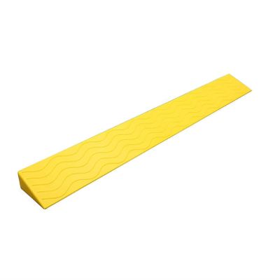 Wheelchair Threshold Ramp with Anti-Slip Surface, Yellow, 39 x 8.6 x 3.9 in