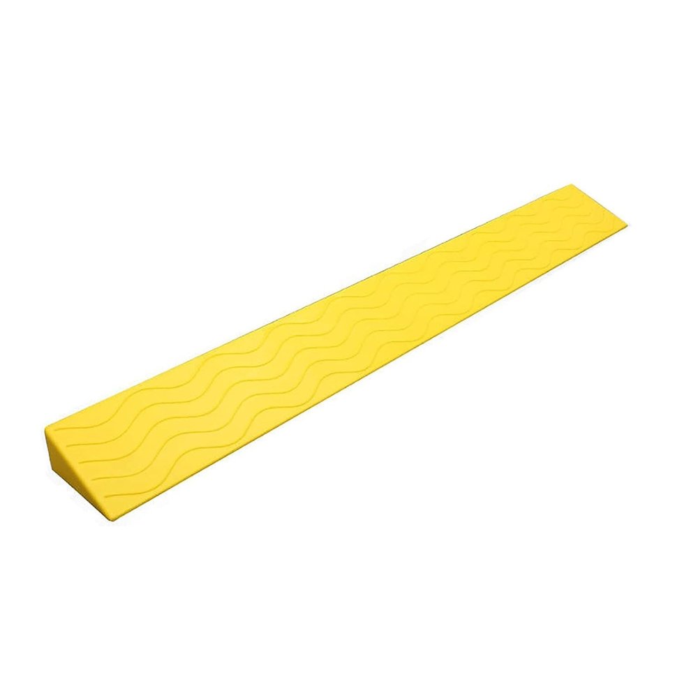 Wheelchair Threshold Ramp with Anti-Slip Surface, Yellow, 39 x 8.6 x 3.9 in