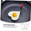 5-Piece Stainless Steel and Silicone Egg Ring Molds, Reusable view 2