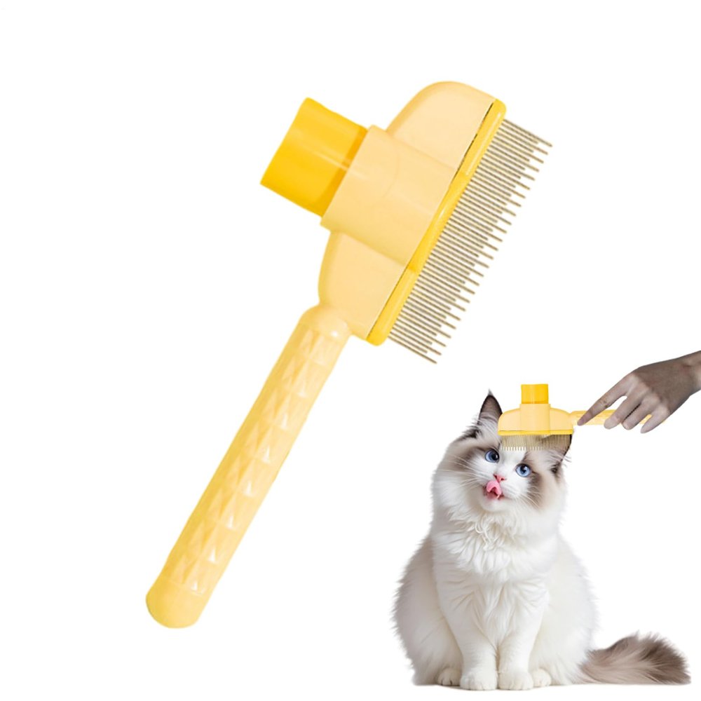 Cat Grooming Brush with Ergonomic Grip