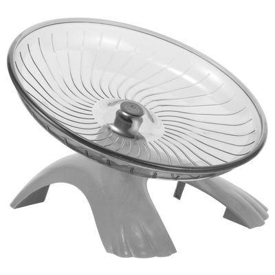 Gray Plastic Hamster Wheel with Steel Ball Bearing