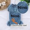 Personalized Plush Dog Sweater with Custom Text, Navy Blue, M view 2