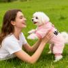Personalized Plush Dog Sweater with Custom Text, Navy Blue, M view 4