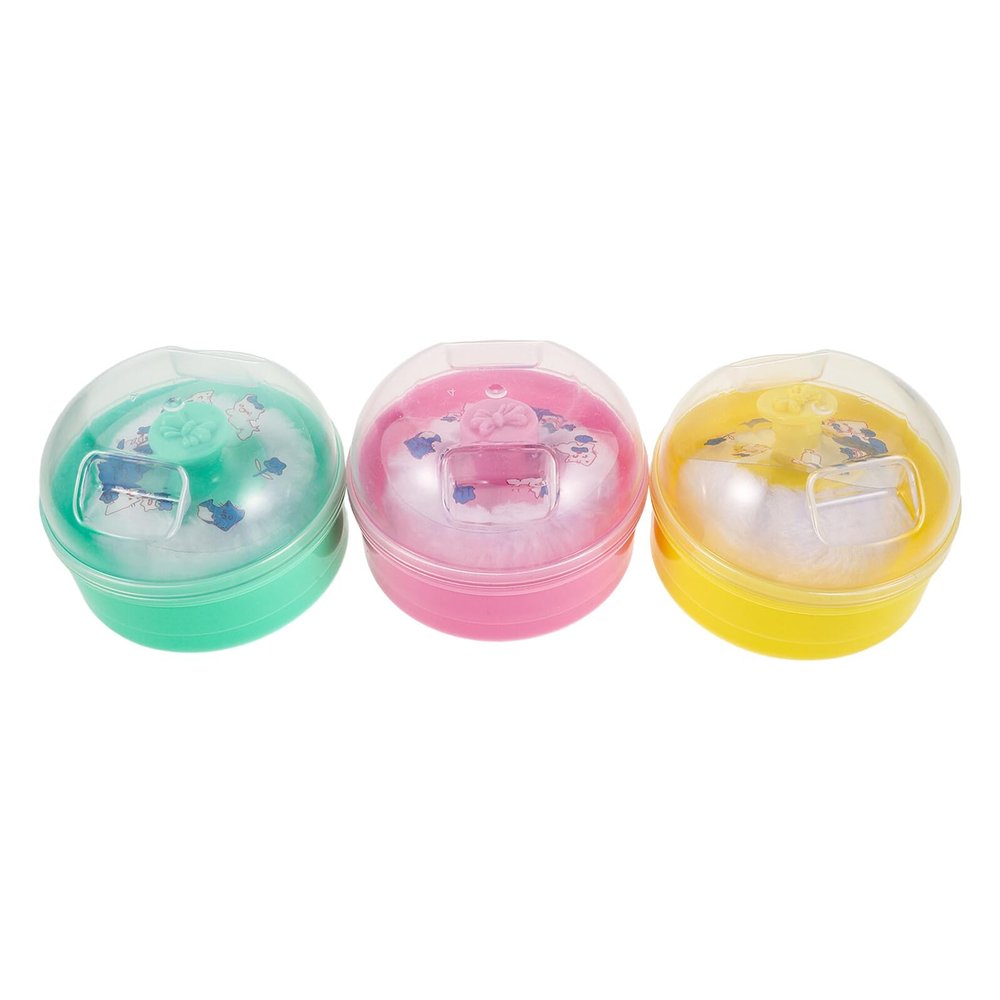 Healvian 3-Piece Powder Puff Set with Handle and Case