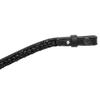 EQUESTRIAN QUEEN Hebe Curved Leather Crystal Padded Browband for Horses, Black/Black, Cob (Thoroughbred) view 2