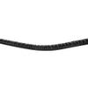 EQUESTRIAN QUEEN Hebe Curved Leather Crystal Padded Browband for Horses, Black/Black, Cob (Thoroughbred) view 4