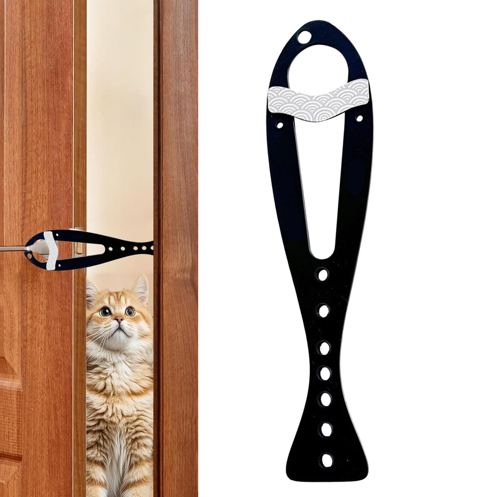 Cat Safety Lock for Doors - Adjustable Door Stopper