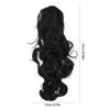 STOBAZA Long Wavy Black Wig for Women, Heat-Resistant, Middle Part, for Cosplay, Halloween and Costumes view 2