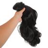 STOBAZA Long Wavy Black Wig for Women, Heat-Resistant, Middle Part, for Cosplay, Halloween and Costumes view 4