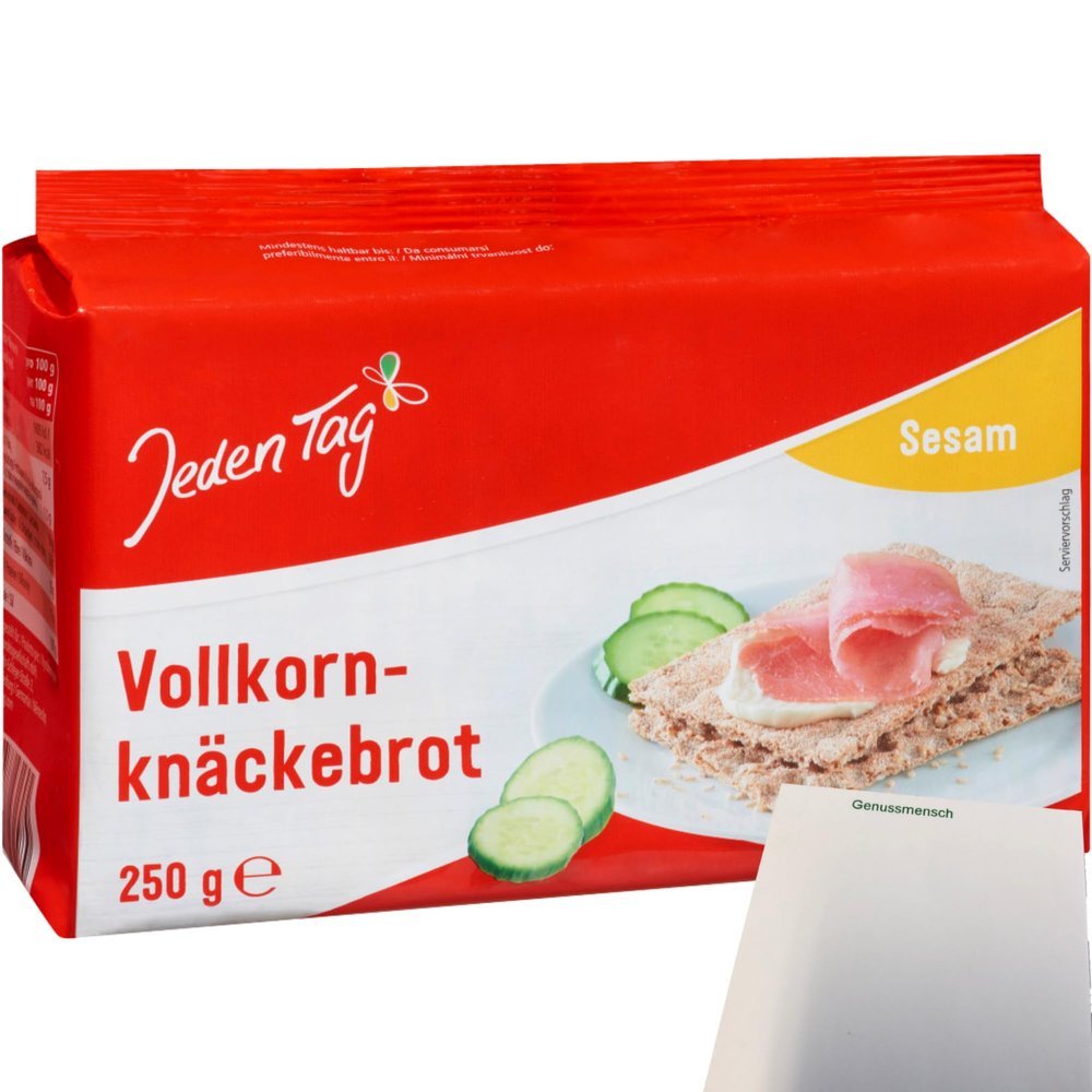 usy Bundle: Jeden Tag Sesame Crispbread 3-Pack (3 x 250 g) + usy Block