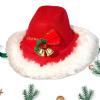 Dog Cowboy Hat | Adjustable Headwear for Costumes and Accessories - Christmas Design view 1