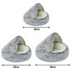 Calming Cat & Small Dog Bed, Plush Hooded Cave, Convertible Donut Bed, Pink, 40 cm view 2
