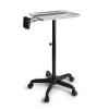 Aluminum Alloy Beauty Cart with Heat-Resistant Tray, 2 Adjustable Hair Dryer Racks and Casters view 1