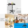 Aluminum Alloy Beauty Cart with Heat-Resistant Tray, 2 Adjustable Hair Dryer Racks and Casters view 2