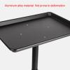 Aluminum Alloy Beauty Cart with Heat-Resistant Tray, 2 Adjustable Hair Dryer Racks and Casters view 3