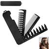 3-in-1 Folding Hair and Beard Comb, Black view 1
