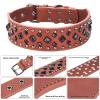 Studded Leather Dog Collar, Sizes M and L, Purple, Size S view 4