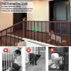 Stair Safety Net 100 x 480 cm, Childproof Stair and Balcony Net with Nylon Rope and Long Buckle Strap, Black view 4