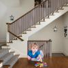 Stair Safety Net 55 x 157 in, Childproof Railing Net with Nylon Rope, Brown view 1