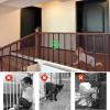 Stair Safety Net 55 x 157 in, Childproof Railing Net with Nylon Rope, Brown view 4