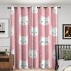Cute Cat Pink Blackout Curtains, 2-Piece Set, H 260 x W 140 cm, 95% Blackout view 2