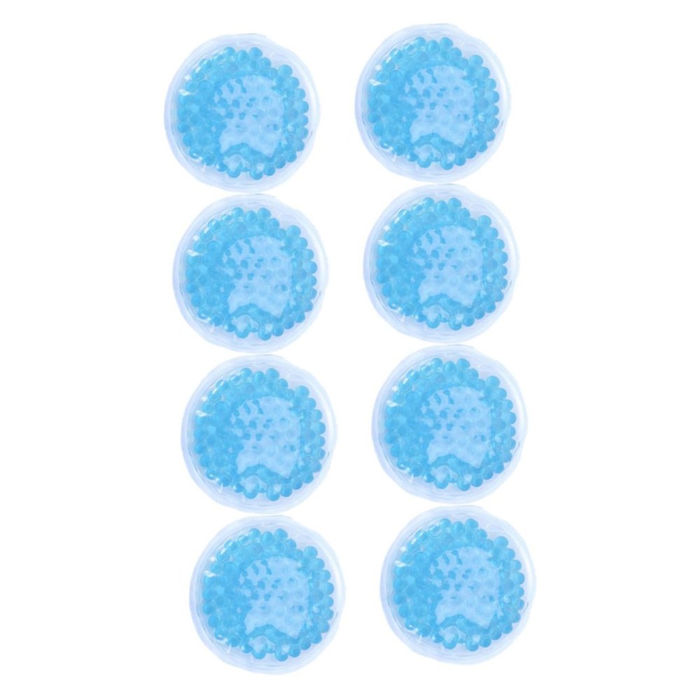 Yardwe 8-Piece Reusable Hot and Cold Therapy Gel Packs, Round Blue Compresses