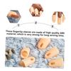 Artificial Hand for Nail Design, 10 ABS Finger Protectors, Beige view 3