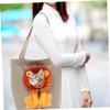 Ciieeo Breathable Canvas Cat Carrier with 3D Lion Head Design and Open Head Area view 2