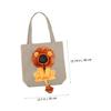 Ciieeo Breathable Canvas Cat Carrier with 3D Lion Head Design and Open Head Area view 3