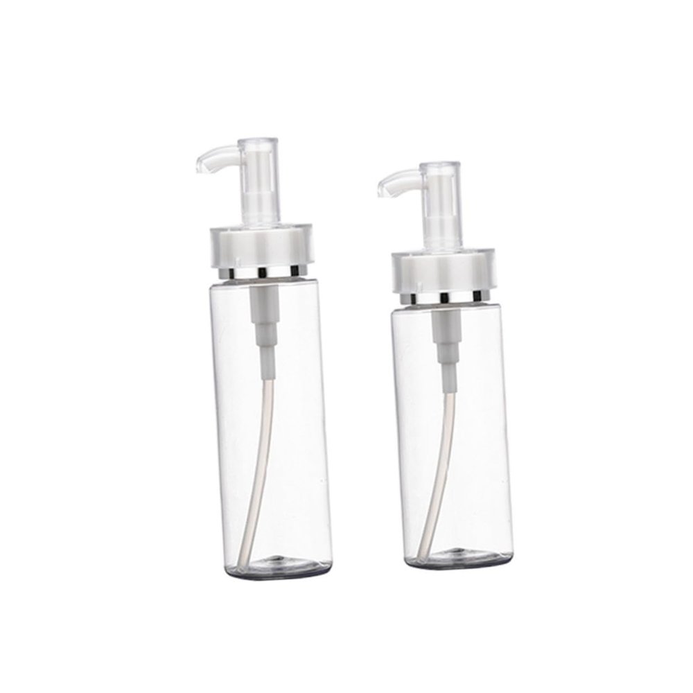 Homoyoyo 3-Piece Empty Acrylic Pump Bottles, Refillable Lotion Dispensers, Clear, Leakproof, Portable for Travel and Outdoor Use