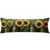 Yellow Floral Velvet Side Sleeper Pillowcase, 40 x 110 cm, Hidden Zipper view 1