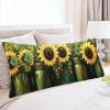 Yellow Floral Velvet Side Sleeper Pillowcase, 40 x 110 cm, Hidden Zipper view 2