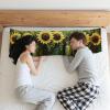 Yellow Floral Velvet Side Sleeper Pillowcase, 40 x 110 cm, Hidden Zipper view 3