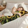 Yellow Floral Velvet Side Sleeper Pillowcase, 40 x 110 cm, Hidden Zipper view 4