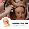 jojofuny Cosmetology Mannequin Head with Long Synthetic Hair and Holder view 3