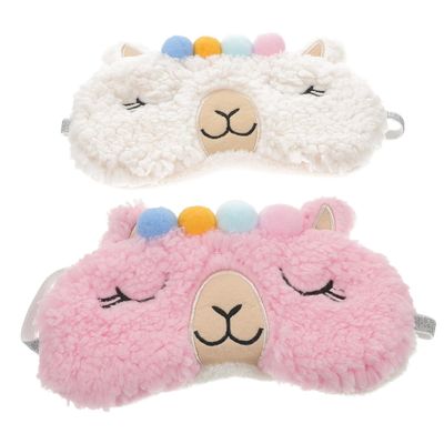 TEHAUX 2-Pack Animal-Shaped Soft Cashmere Sleep Masks, Light-Blocking, Random Color