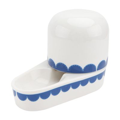 Veemoon Ceramic Water Bowl for Rabbits and Small Pets