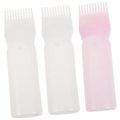 Hair Dye Applicator Bottles, 120 mL Plastic, Precise Application, 3-Pack
