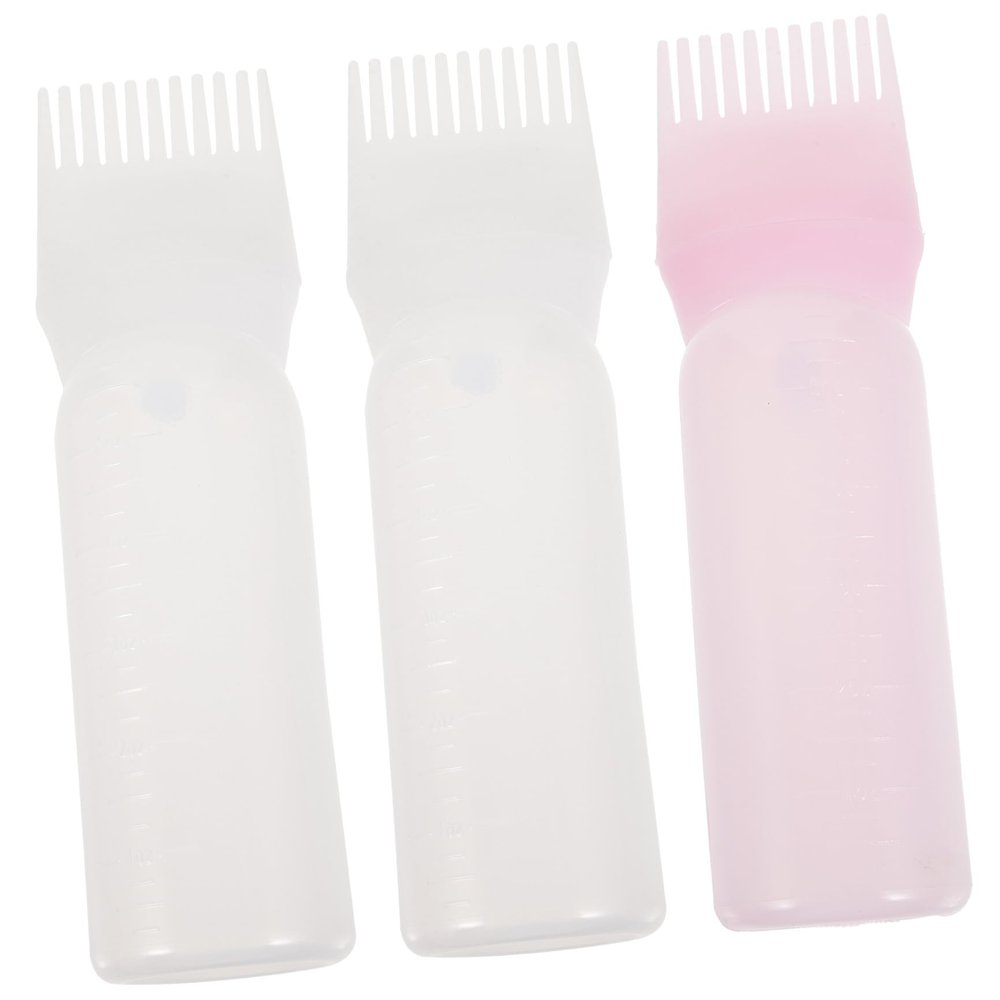 Hair Dye Applicator Bottles, 120 mL Plastic, Precise Application, 3-Pack