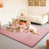 Stqyeiw Kids Coral Velvet Rug, Pink, 100 x 120 cm view 2