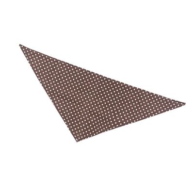 QUXVUIS Pet Slobber Scarf, 4 Seasons, Soft Cotton, Polka Dot, Warm, Adjustable, Triangle Towel for 25-45 cm Neck, Coffee