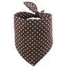 QUXVUIS Pet Slobber Scarf, 4 Seasons, Soft Cotton, Polka Dot, Warm, Adjustable, Triangle Towel for 25-45 cm Neck, Coffee view 3