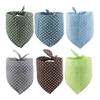 QUXVUIS Pet Slobber Scarf, 4 Seasons, Soft Cotton, Polka Dot, Warm, Adjustable, Triangle Towel for 25-45 cm Neck, Coffee view 4