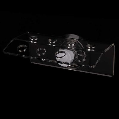 Aumotop Acrylic Coral Frag Rack, Clear, Front-Loading, Curved SPS Holder, 8-Hole