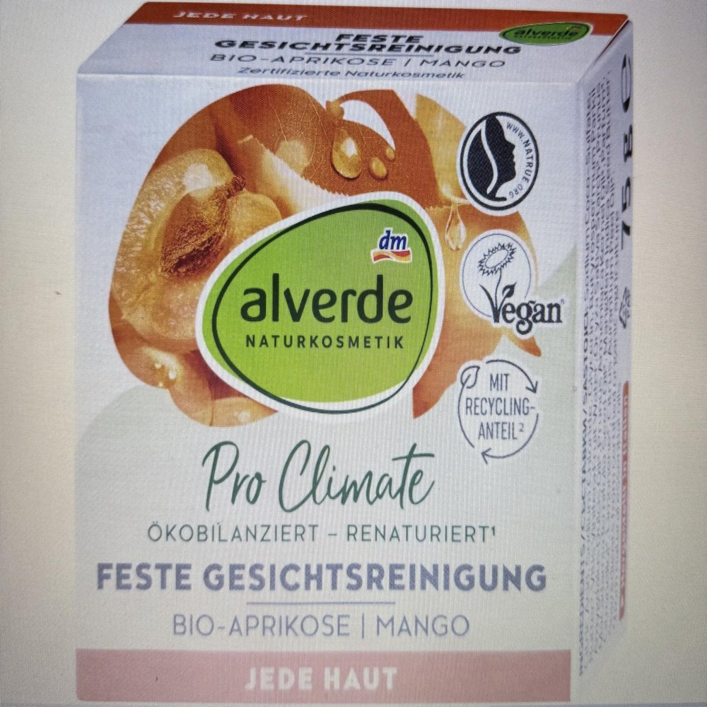alverde NATURKOSMETIK Solid Facial Cleanser, 75 g