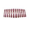 Zanthicia 1 Set French Tip Press-On Nails, Extra-Long Glitter Coffin Nails with Marble Adhesive Tabs, Nail Art Stickers, Manicure Decorations, mzy d01 view 2