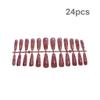 Zanthicia 1 Set French Tip Press-On Nails, Extra-Long Glitter Coffin Nails with Marble Adhesive Tabs, Nail Art Stickers, Manicure Decorations, mzy d01 view 3