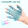 YIXANNX Pet Bath Massage Glove, Rubber Grooming Brush, Blue view 2